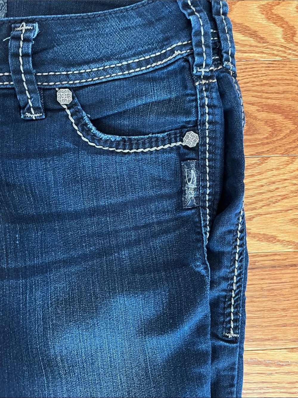 Silver Jeans Skinny Dark Blue Stretch Denim - Picture 9 of 15